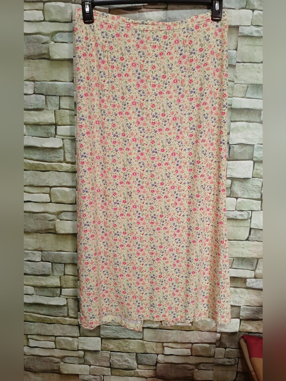 Christopher & Banks Yellow Skirt Floral Print Size 10